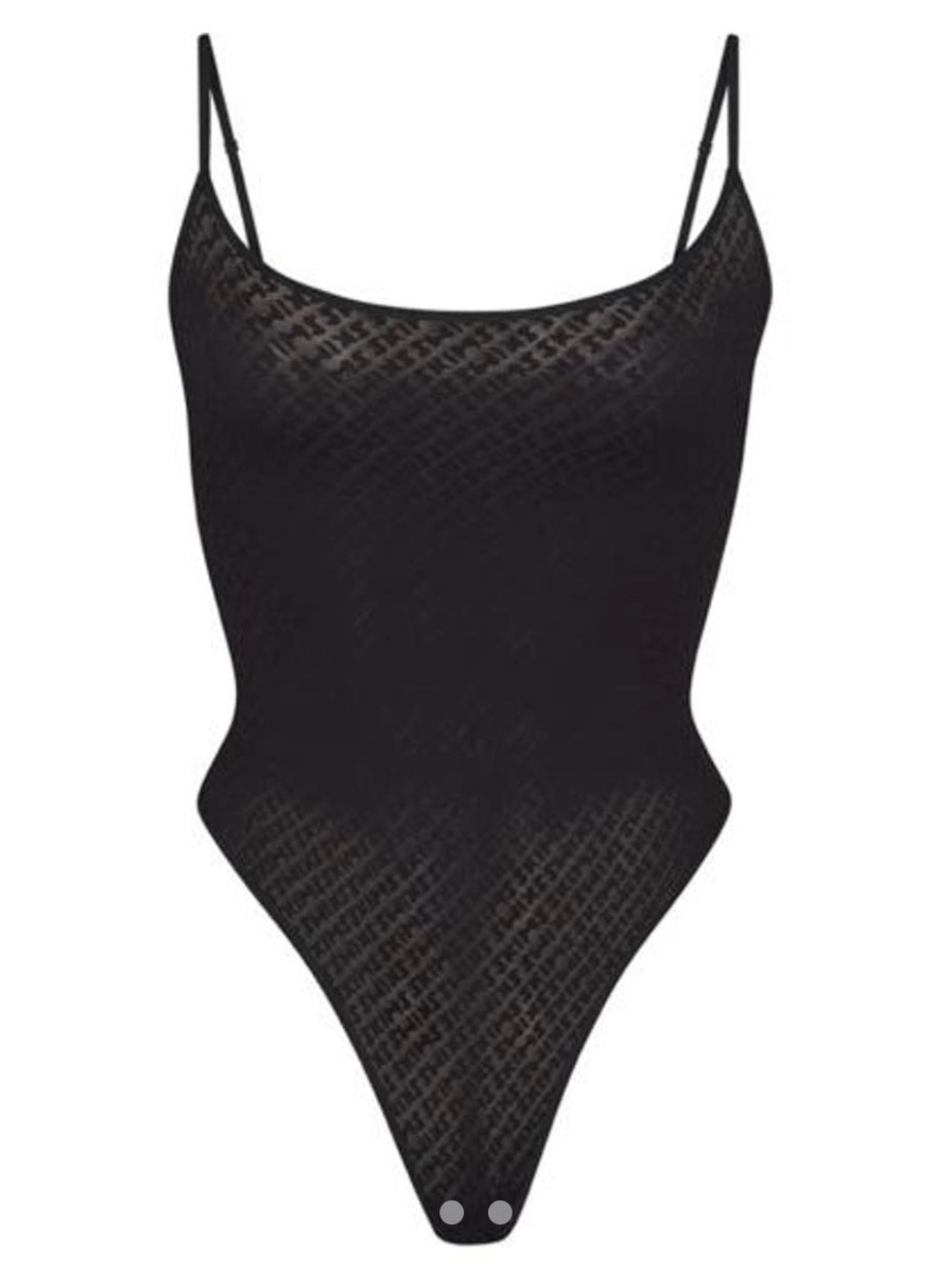 Skims Black Mesh Bodysuit